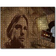 Cakapuzzle Kurt Cobain ve Şarkı Sözleri Mdf 120 Parça Puzzle