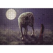 Cakapuzzle Kurt Kadın Gecede Dolun Ay Ahşap 500 Parça Puzzle