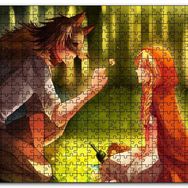 Cakapuzzle Kurt ve Kırmızı Başlıklı Kız Peri Hikayesi Mdf 1000 Parça Puzzle