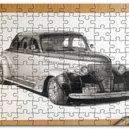 Cakapuzzle Kuru Boyayla Antika Araç Çizimi Mdf 500 Parça Puzzle