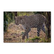 Cakapuzzle Kuru Otlar Üzerinde Yürüyen Leopar 120 Parça Puzzle