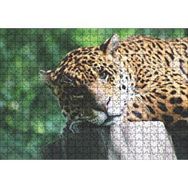 Cakapuzzle Kütüğün Üzerinde Dinlenen Leopar Yakın Çekim Mdf 500 Parça Puzzle