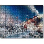Cakapuzzle Kutup Ekspresi Geyikler ve Noel Baba Mdf 500 Parça Puzzle
