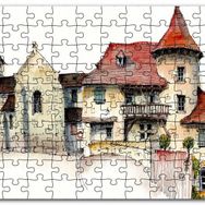 Cakapuzzle Kyurmont Kilisesi Karikatürize Çizim Mdf 500 Parça Puzzle