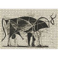 Cakapuzzle Le Taureau the Bull 1945 By Pablo Picasso Mdf 1000 Parça Puzzle