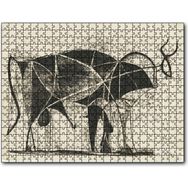 Cakapuzzle Le Taureau the Bull 1945 By Pablo Picasso Mdf 120 Parça Puzzle