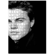 Cakapuzzle Leonardo Di Caprio Yarım Portre Siyah Beyaz Mdf 1000 Parça Puzzle