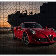 Cakapuzzle Limanda Kırmızı Alfa Romeo 4c Mdf 1000 Parça Puzzle