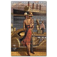 Cakapuzzle Limandaki Sevgililer Vedalaşıyor Görseli Ahşap 500 Parça Puzzle