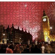 Cakapuzzle Londra Big Ben Yılbaşı Havai Fişekler Mdf 120 Parça Puzzle
