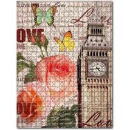 Cakapuzzle Londra Saat Kulesi Gül Kelebek Görsel 120 Parça Puzzle