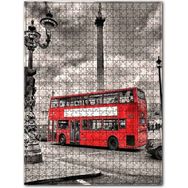 Cakapuzzle Lonra Sembolü Çift Katlı Otobüs Görseli Ahşap 255 Parça Puzzle
