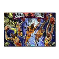 Cakapuzzle Los Angeles Lakers Beşli Smaç Potaaltı Çizim 120 Parça Ahşap Puzzle