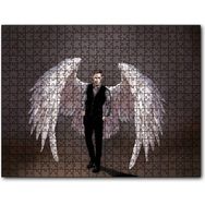 Cakapuzzle Lucifer ve Ak Kanatları Dijital Çizim Mdf 1000 Parça Puzzle