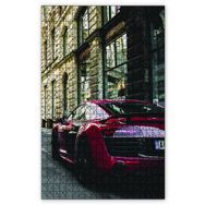 Cakapuzzle Lüks Kırmızı Otomobil Ahşap 1000 Parça Puzzle