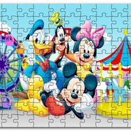 Cakapuzzle Luna Parkta Daisy Duck Goofy Mickey Minnie Mdf 1000 Parça Puzzle