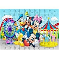 Cakapuzzle Luna Parkta Daisy Duck Goofy Mickey Minnie Mdf 120 Parça Puzzle