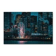 Cakapuzzle Lunapark ve Gökdelenler 120 Parça Ahşap Puzzle
