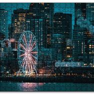 Cakapuzzle Lunapark ve Gökdelenler Mdf 1000 Parça Puzzle