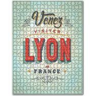 Cakapuzzle Lyon Ziyaret Rehberi Afişi Görseli Ahşap 1000 Parça Puzzle