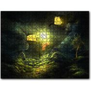 Cakapuzzle Mağara Işık İnsan Figürü Ahşap 1000 Parça Puzzle