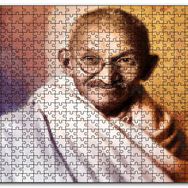 Cakapuzzle Mahatma Gandhi Yağlı Boya Portresi Mdf 120 Parça Puzzle