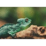 Cakapuzzle Mango Kökü Üzerindeki Yeşil Kertenkele Mdf 1000 Parça Puzzle