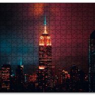 Cakapuzzle Manhattan Empire State Binası Gece Görünüş Mdf 1000 Parça Puzzle