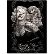 Cakapuzzle Manriy Monroe İçindeki Mutsuz Maske Görseli Ahşap 1000 Parça Puzzle