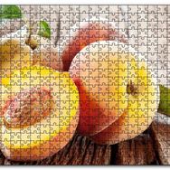 Cakapuzzle Masa Üstünde Şeftali Görseli Mdf 500 Parça Puzzle