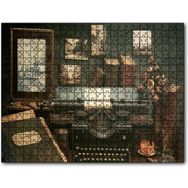 Cakapuzzle Masada Kitaplar Daktilo Tablolar Görseli Mdf 500 Parça Puzzle