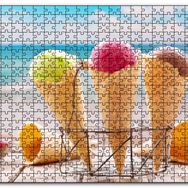 Cakapuzzle Masada Kornet Dondurmalar Flu Sahil Arkaplan Mdf 120 Parça Puzzle