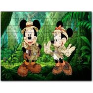Cakapuzzle Masaüstünde Mickey Maus ve Minnie Mouse Safari Mdf 1000 Parça Puzzle