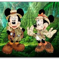 Cakapuzzle Masaüstünde Mickey Maus ve Minnie Mouse Safari Mdf 255 Parça Puzzle
