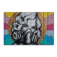Cakapuzzle Maskeli Kadın Duvar Boyama 120 Parça Ahşap Puzzle