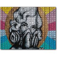 Cakapuzzle Maskeli Kadın Duvar Boyama 120 Parça Puzzle