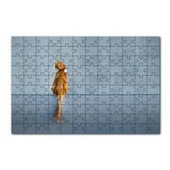 Cakapuzzle Mavi Duvar Önündeki Sarı Kedi 120 Parça Ahşap Puzzle