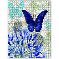 Cakapuzzle Mavi Kelebekler Çiçekler 255 Parça Puzzle