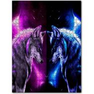 Cakapuzzle Mavi Mor Işıkta Kurtlar 120 Parça Puzzle