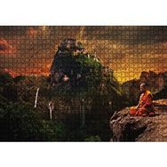 Cakapuzzle Meditasyon Yapan Budist Şato Ahşap 1000 Parça Puzzle