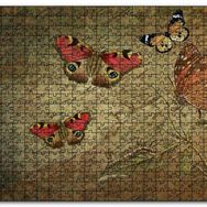 Cakapuzzle Mektup Satırları ve Kelebekler Mdf 120 Parça Puzzle
