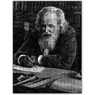 Cakapuzzle Mendeleev Siyah Beyaz Çalışma Ahşap 255 Parça Puzzle