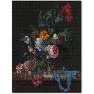 Cakapuzzle Mermer Üzerinde Renkli Çiçekler 120 Parça Puzzle