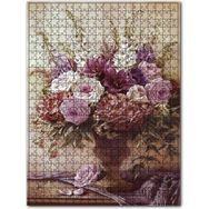 Cakapuzzle Mermer Vazo Içindeki Karışık Çiçekler 120 Parça Puzzle