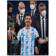 Cakapuzzle Messi Kupa Amerika 2021 Şampiyonluk Heyecanı Ahşap 255 Parça Puzzle