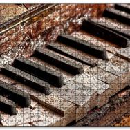 Cakapuzzle Metruk Piyanonun Tuşları Yakın Çekim Mdf 120 Parça Puzzle