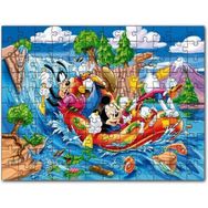 Cakapuzzle Mickey Mouse Donald Duck ve Nehirde Yelkenli Mdf 255 Parça Puzzle