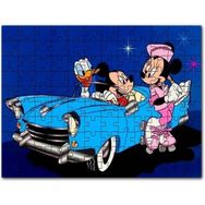 Cakapuzzle Mickey Mouse Minnie Mouse Donald Duck Otomobil Mdf 1000 Parça Puzzle