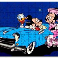 Cakapuzzle Mickey Mouse Minnie Mouse Donald Duck Otomobil Mdf 120 Parça Puzzle
