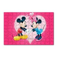 Cakapuzzle Mickey ve Minnie Mouse Aşk Çifti Kırmızı Kalpli 120 Parça Puzzle